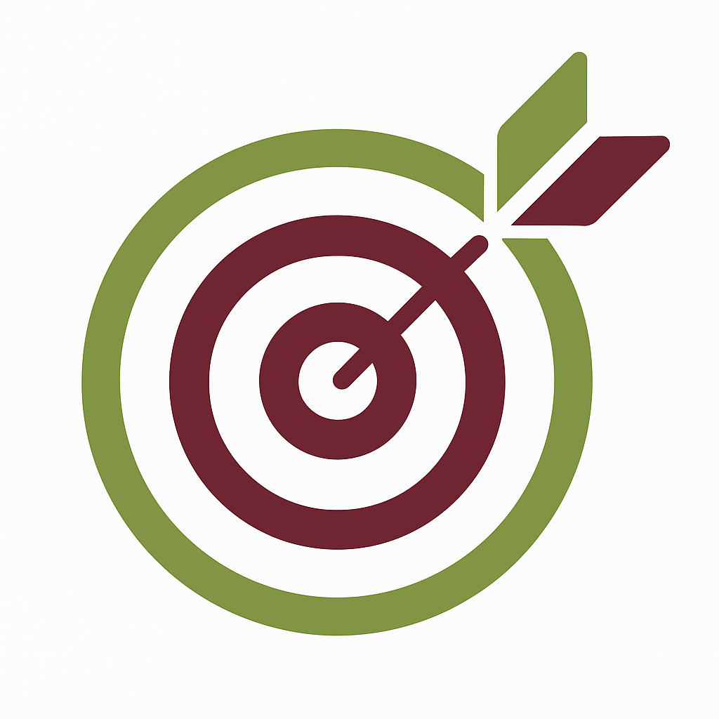 About Us 4 Precision icon – target with arrow in FWP brand colors